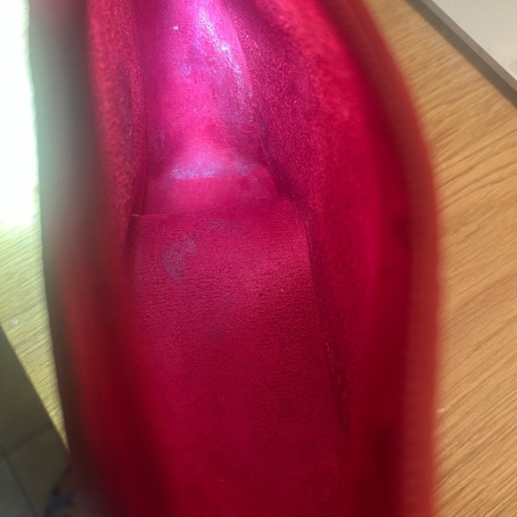 Chopin Roma Italy crossbody Dachshund purse handbag wiener dog red pebbled EUC - Picture 13 of 14